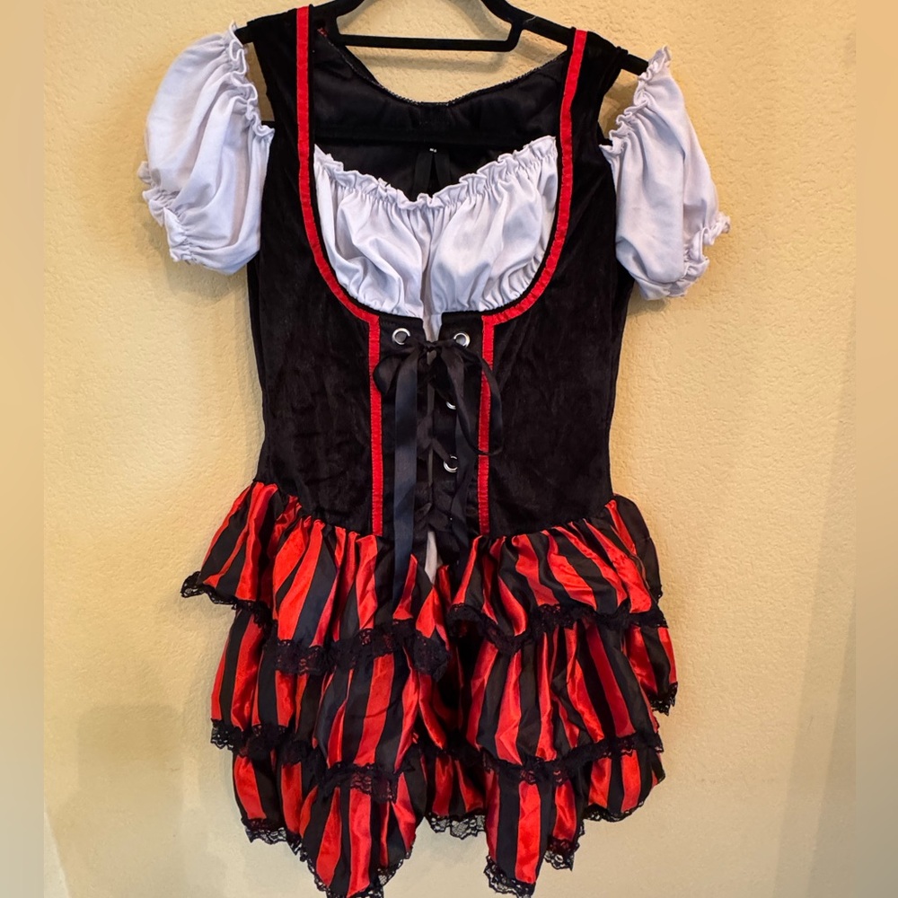 Leg Avenue Shipwreck Female Pirate Costume Dress w/petticoat and accessories M - Picture 2 of 7